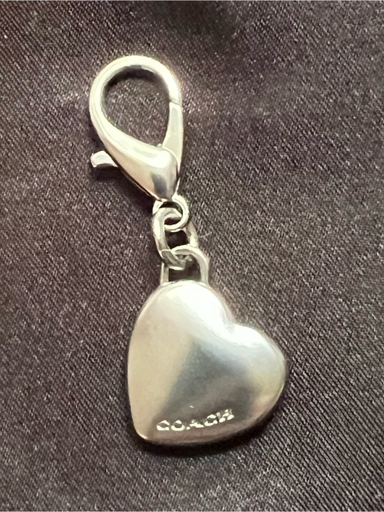 Coach Accessories - Coach Silver Heart Charm Key/Card Holder Accent